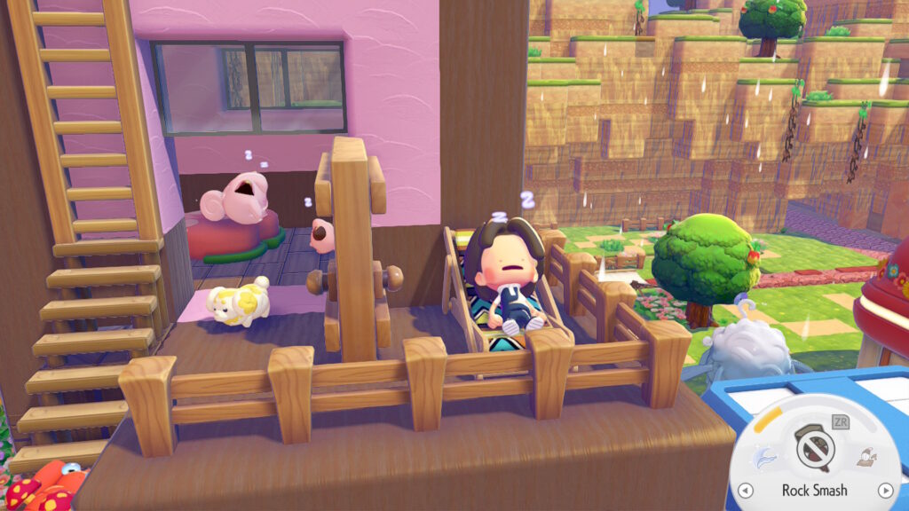 Pokemon Pokopia Withered Wasteland Pink Hut buildout feat. Fidough, Cleffa, Clefairy, Ditto