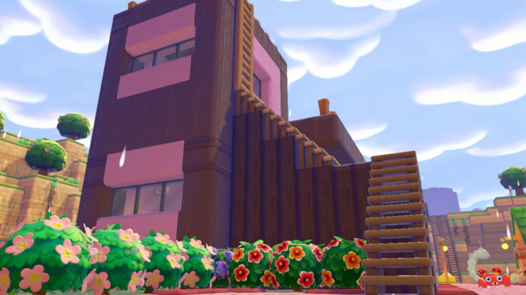 Pokemon Pokopia Withered Wasteland Pink Hut custom build buildout 