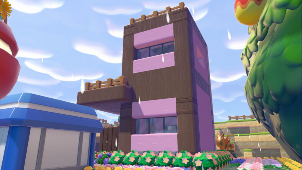 Pokemon Pokopia Withered Wasteland Pink Hut custom build buildout 