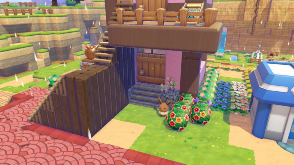 Pokemon Pokopia Withered Wasteland Pink Hut custom build buildout 