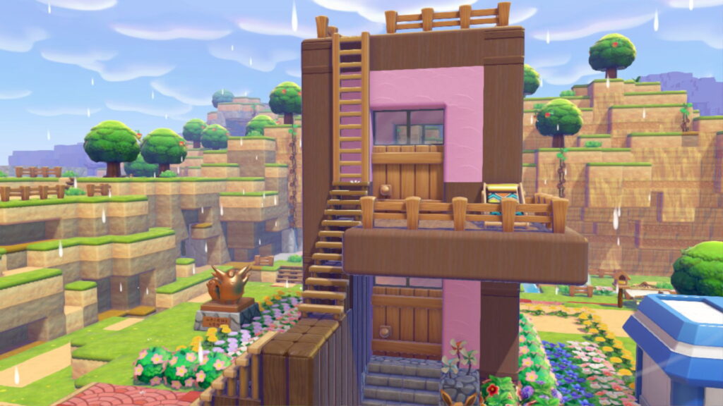 Pokemon Pokopia Withered Wasteland Pink Hut custom build buildout 