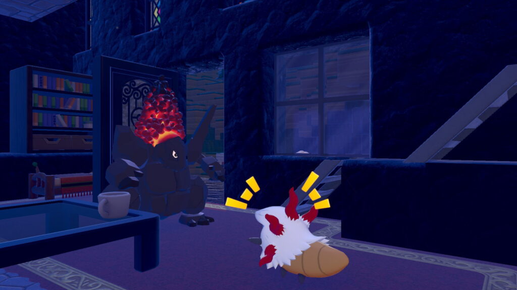 Pokemon Pokopia Rocky Ridges, a custom build for lava pokemon feat. Coalossal and Larvesta