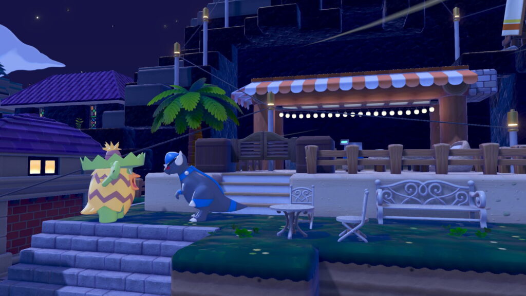 Pokemon Pokopia Rocky Ridges, Ludicolo and Ramparados
