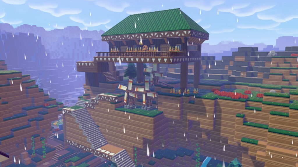 Custom build for the birds in the heights in Rocky Ridge, Pokemon Pokopia