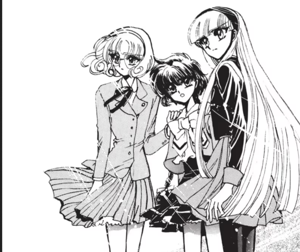From Magic Knight Rayearth by CLAMP, Hikaru, Umi, and Fuu